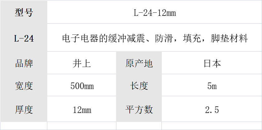 L-24 Japanese Inoue foam