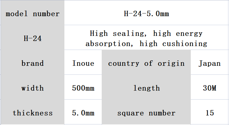 H-24 thickness 5mm Japanese Inoue foam